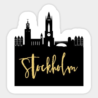 STOCKHOLM SWEDEN DESIGNER SILHOUETTE SKYLINE ART Sticker